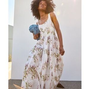 Brock Collection x H&M Cream Midi Sundress Resort Wear